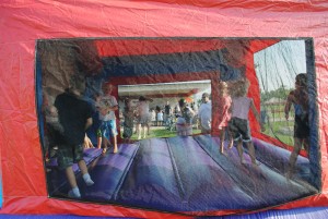 Kids enjoyed the bouncy castle during National Night Out.
