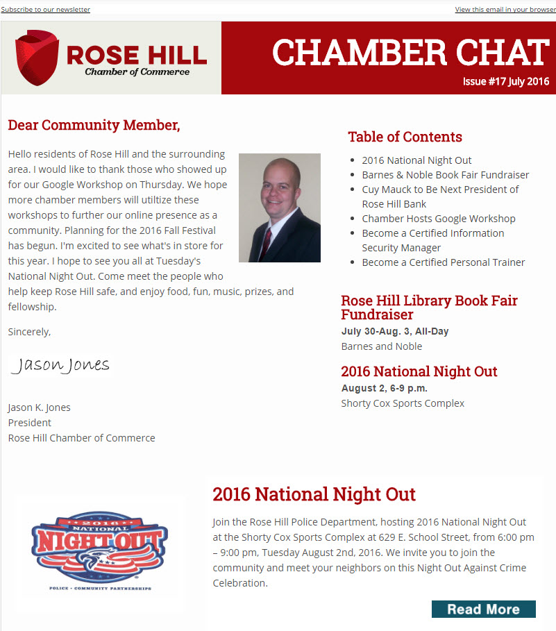 Chamber Chat Issue 17 - July 2016
