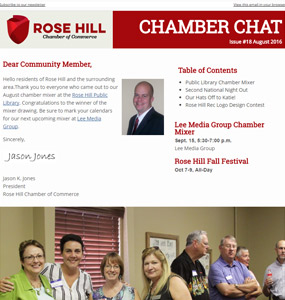 Rose Hill Chamber of Commerce Chamber Chat Issue 18