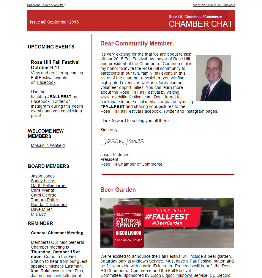 Chamber Chat Newsletter Issue #7