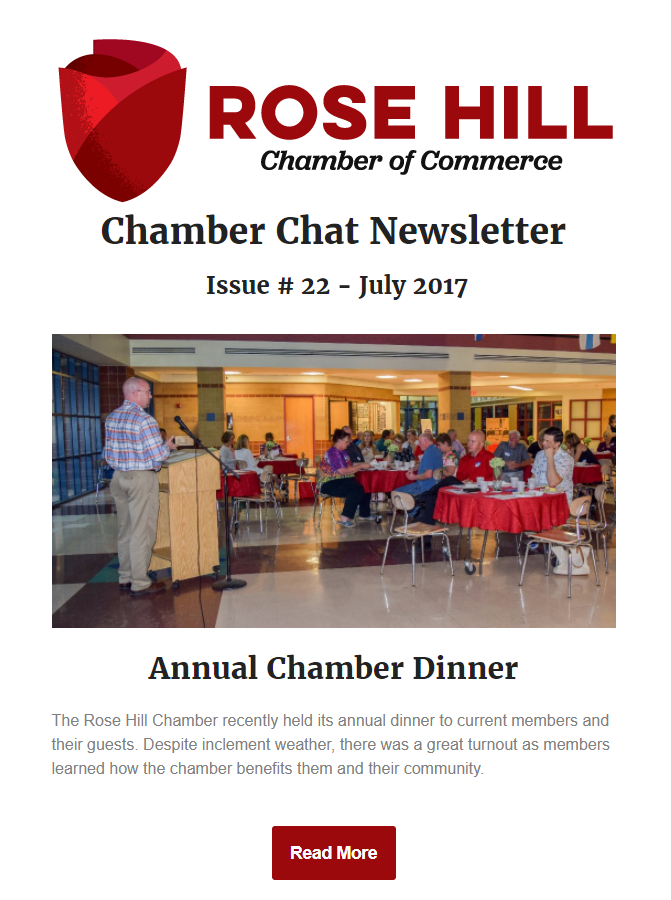 Rose Hill Chamber Chat Newsletter - July 2017