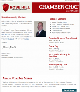 Chamber Chat Newsletter #15 - May, 2016